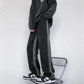 Men Jeans Washed Jeans Men's Spring Straight Loose Oversized Casual Trousers